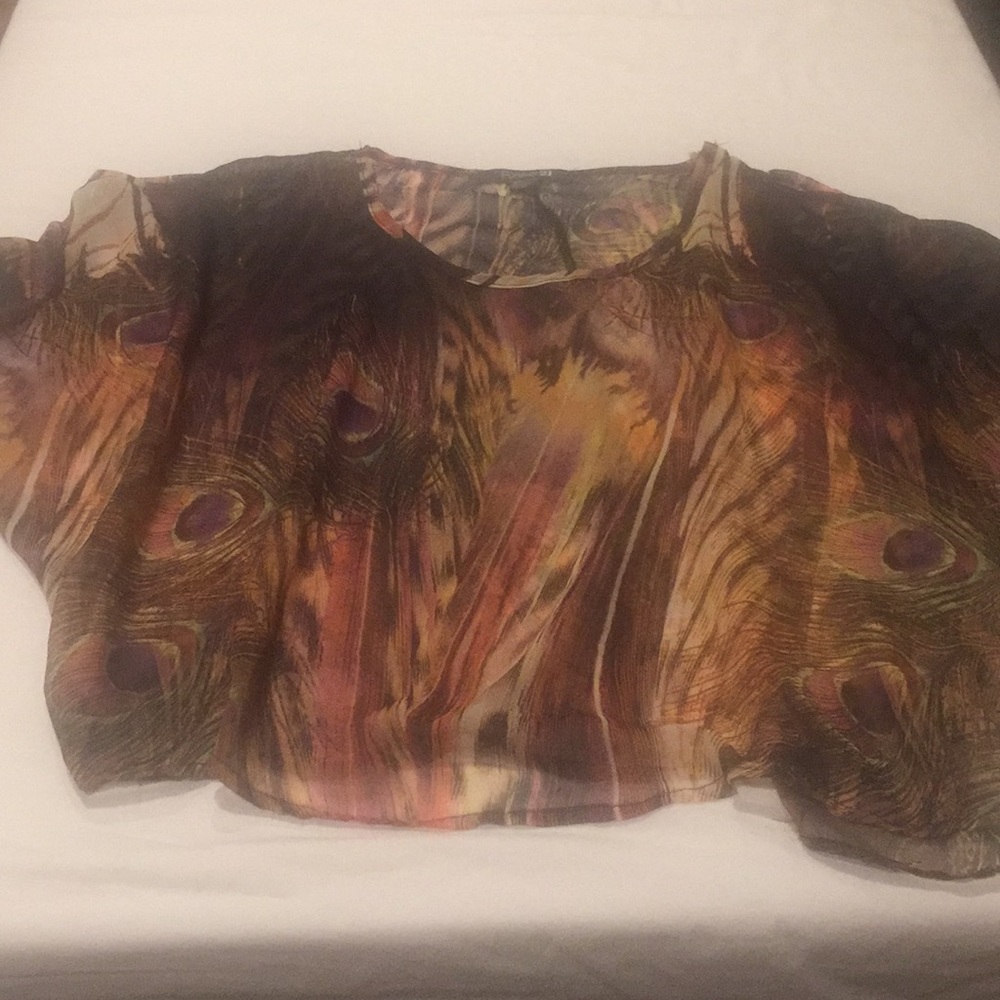 Forever 21 Peacock Pattern Blouse